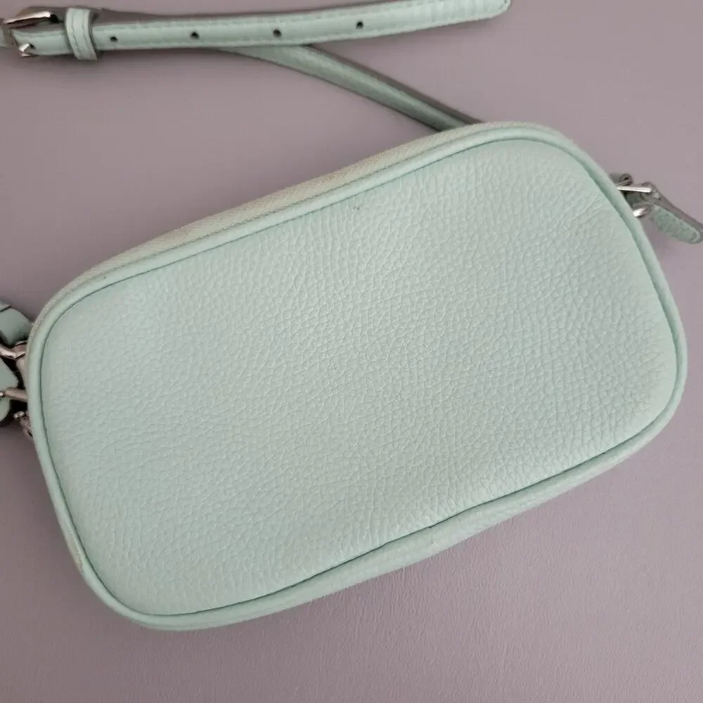 Coach Jes Tiffany Blue crossbody Double Zip Mini